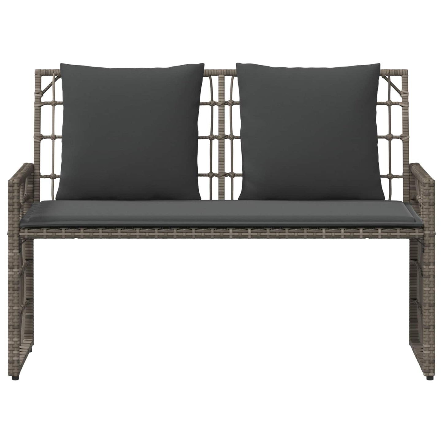 Panchina da esterno Grigio e Grigio Scuro 116 x 55 x 82 cm