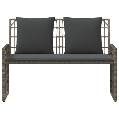 Panchina da esterno Grigio e Grigio Scuro 116 x 55 x 82 cm