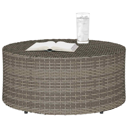 Tavolino da caffÃ¨ da esterno Grigio Ã˜ 68 x 30 cm polyrattan