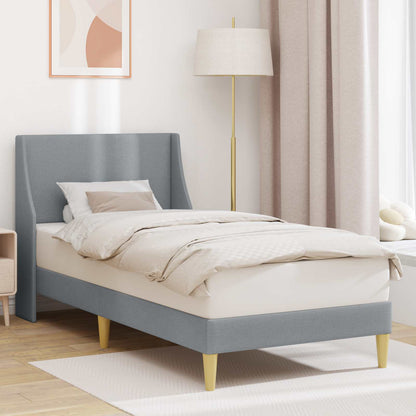 Struttura del letto Grigio chiaro 90 x 200 cm Tessuto