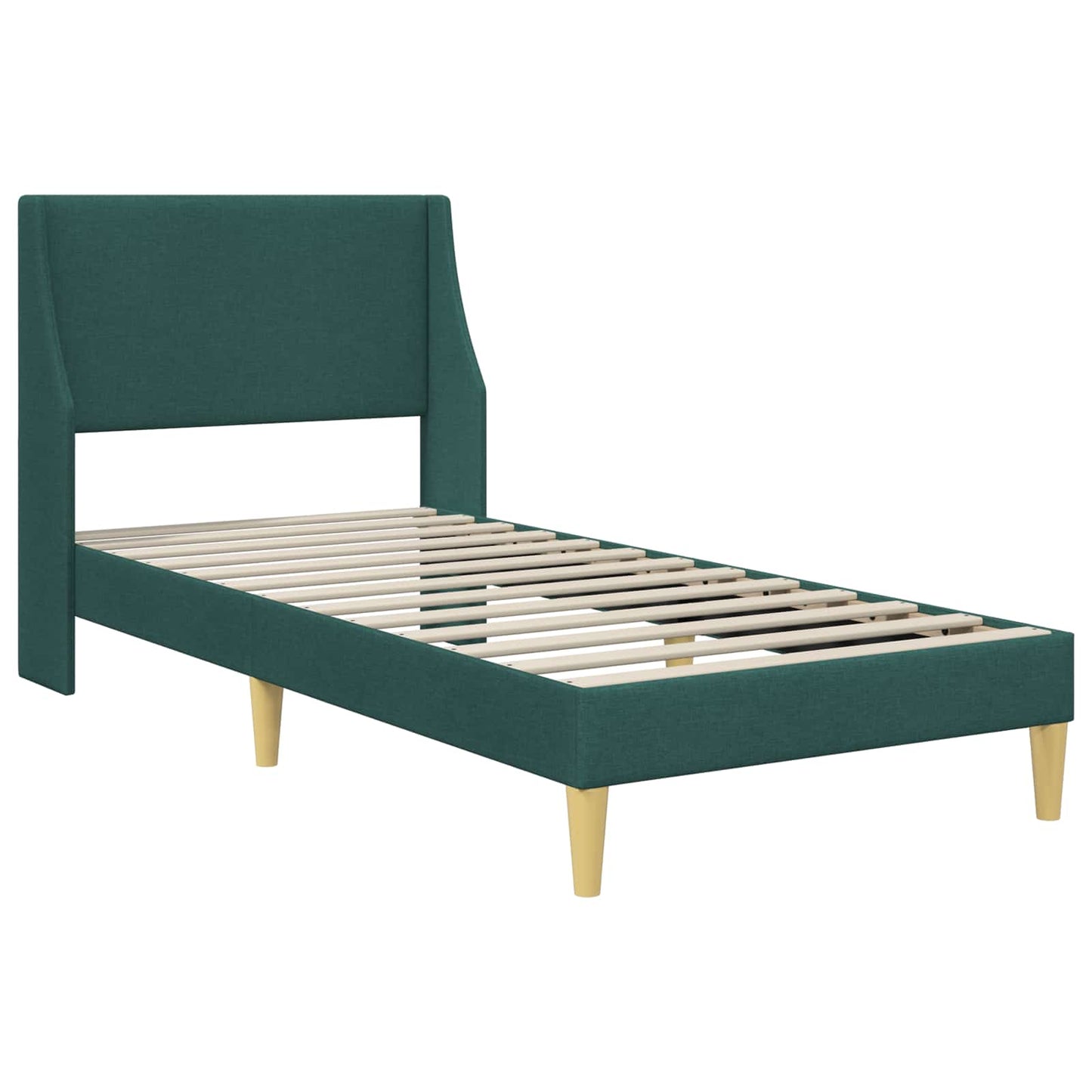 Struttura del letto Verde Scuro 90 x 200 cm Tessuto