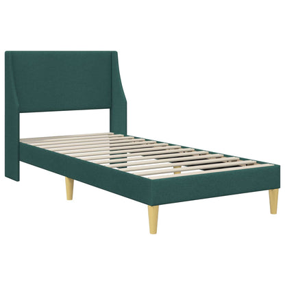 Struttura del letto Verde Scuro 90 x 200 cm Tessuto