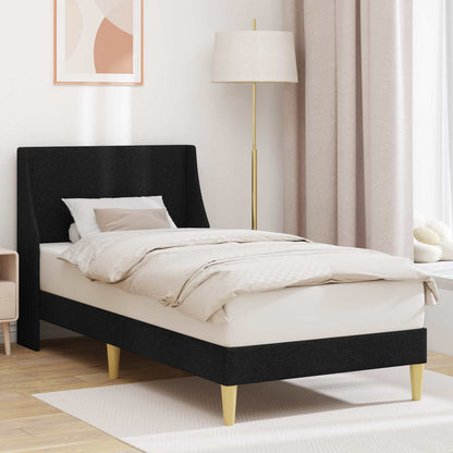 Struttura del letto con testiera Nero 100 x 200 cm Tessuto