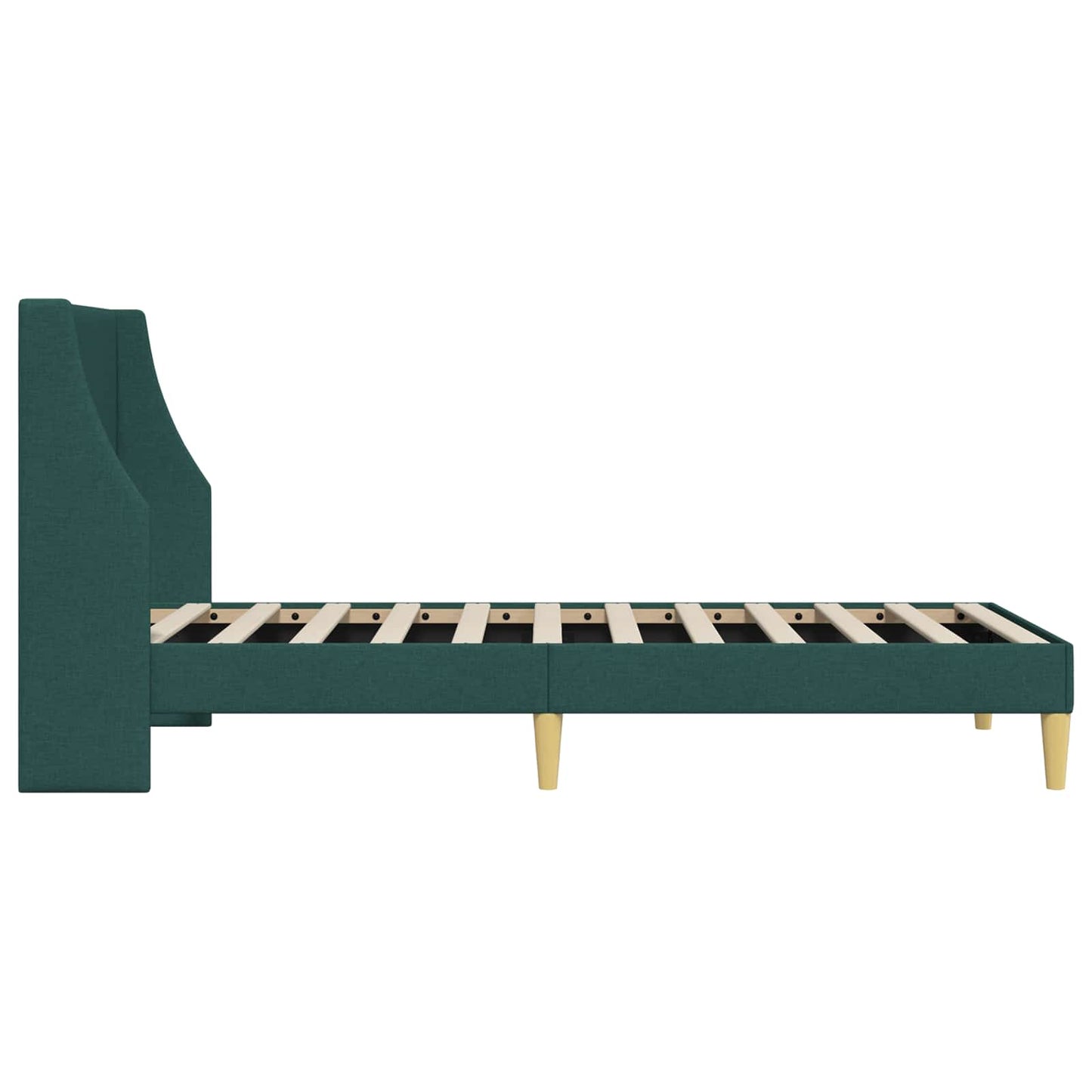 Struttura del letto Verde Scuro 100 x 200 cm Tessuto