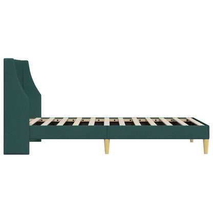 Struttura del letto Verde Scuro 100 x 200 cm Tessuto