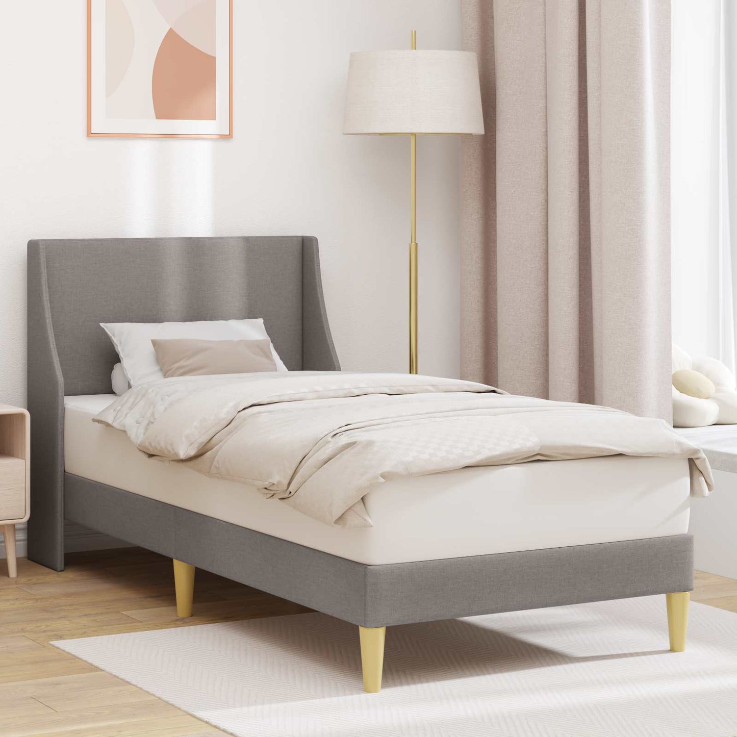 Struttura del letto con testiera Talpa 100 x 200 cm Tessuto