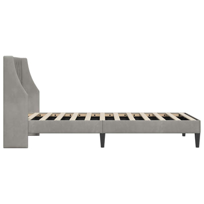 Struttura del letto Grigio chiaro 80 x 200 cm Velluto