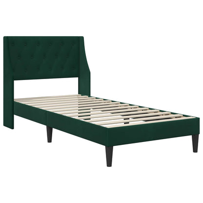 Struttura del letto Verde Scuro 80 x 200 cm Velluto