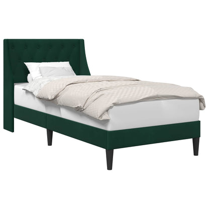 Struttura del letto Verde Scuro 100 x 200 cm Velluto