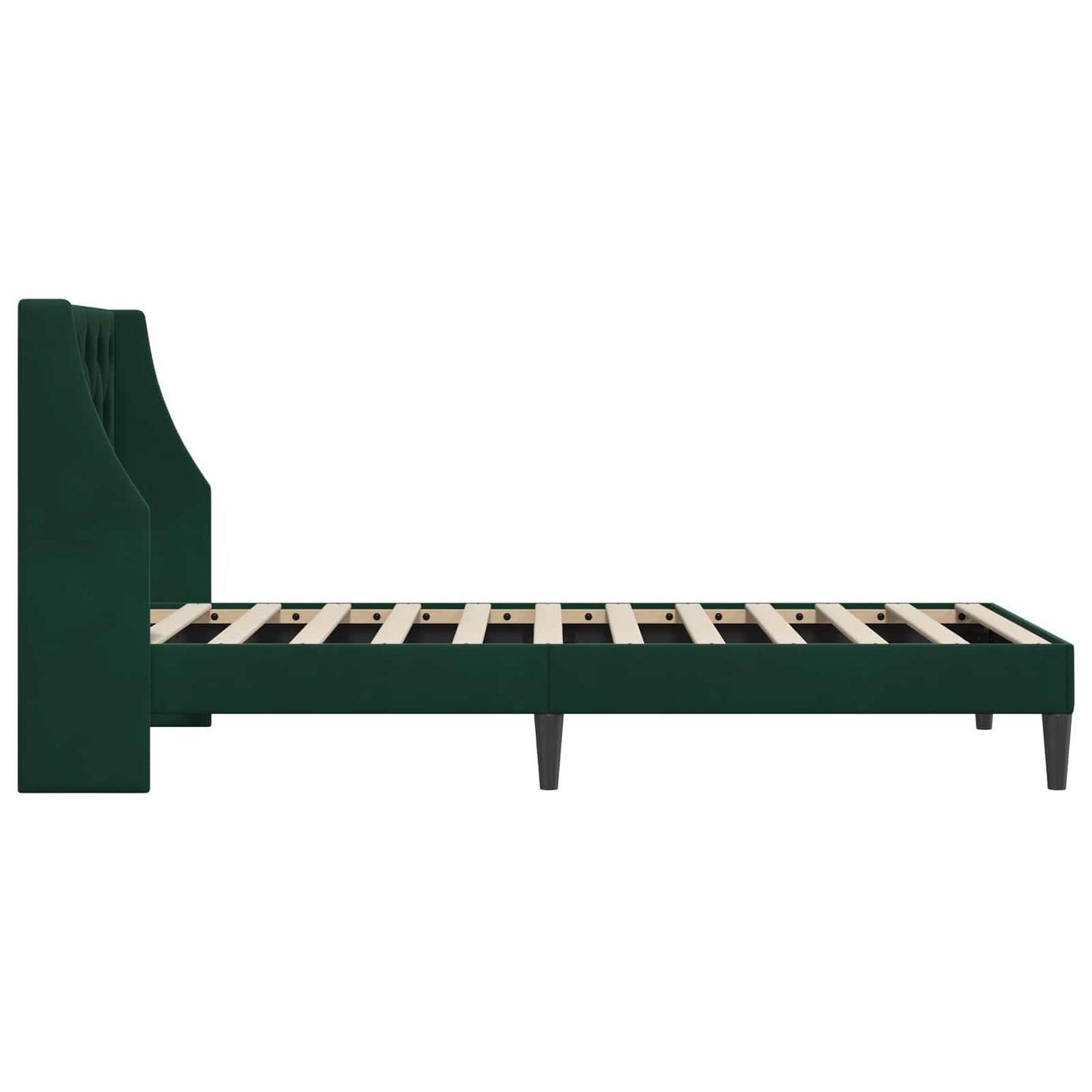 Struttura del letto Verde Scuro 100 x 200 cm Velluto