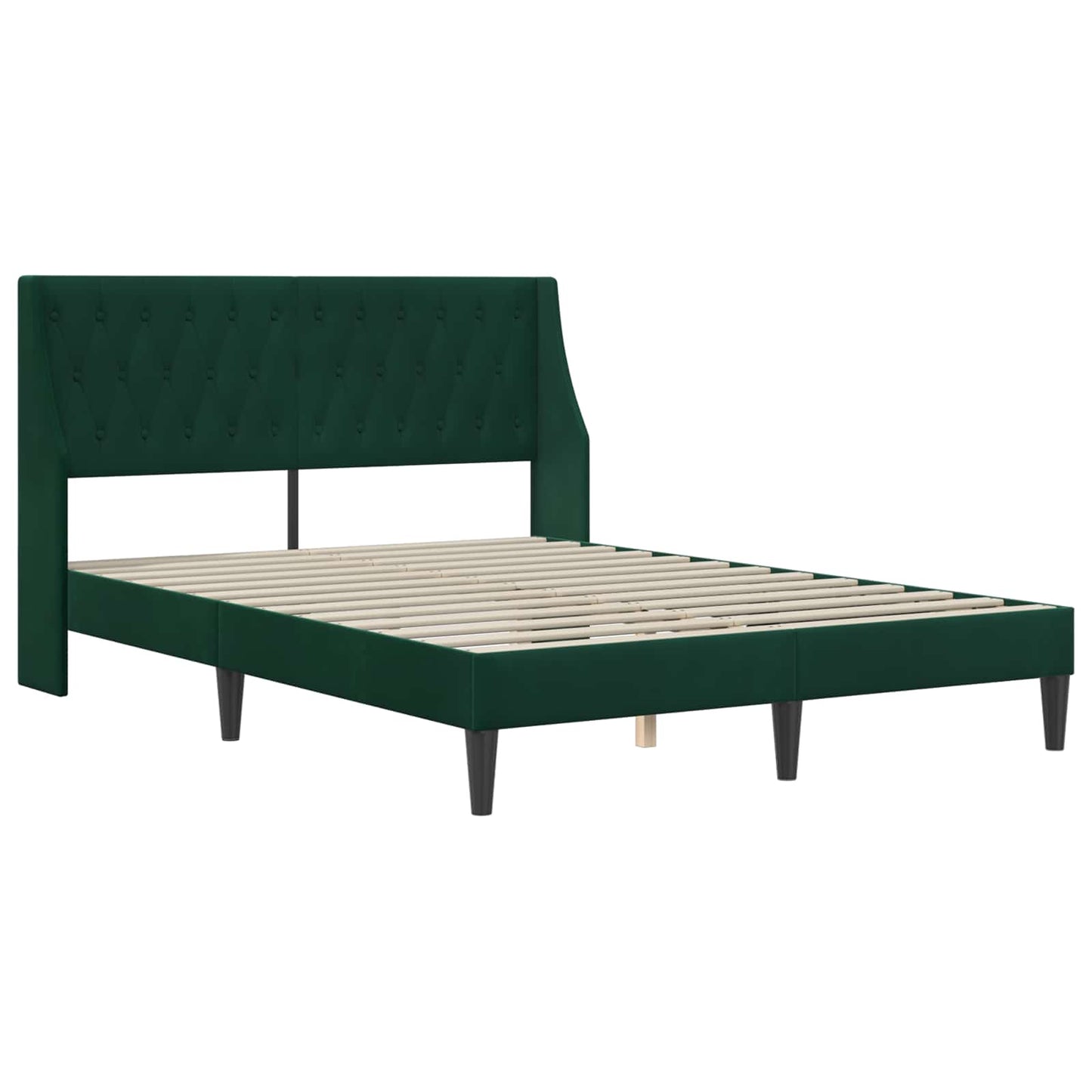 Struttura del letto Verde Scuro 120 x 190 cm Velluto