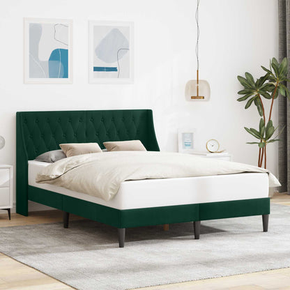 Struttura del letto Verde Scuro 120 x 200 cm Velluto