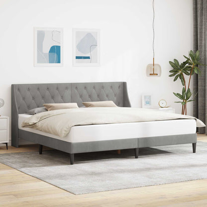 Struttura del letto Grigio chiaro 180 x 200 cm Velluto