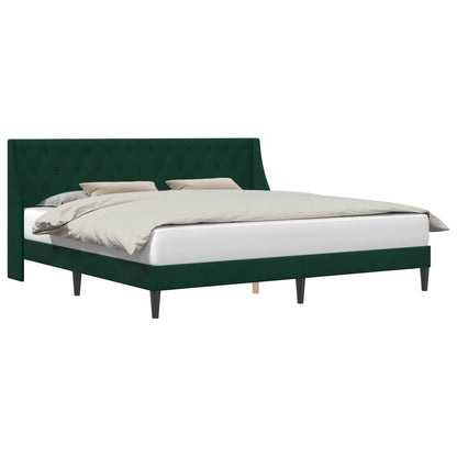 Struttura del letto Verde Scuro 180 x 200 cm Velluto