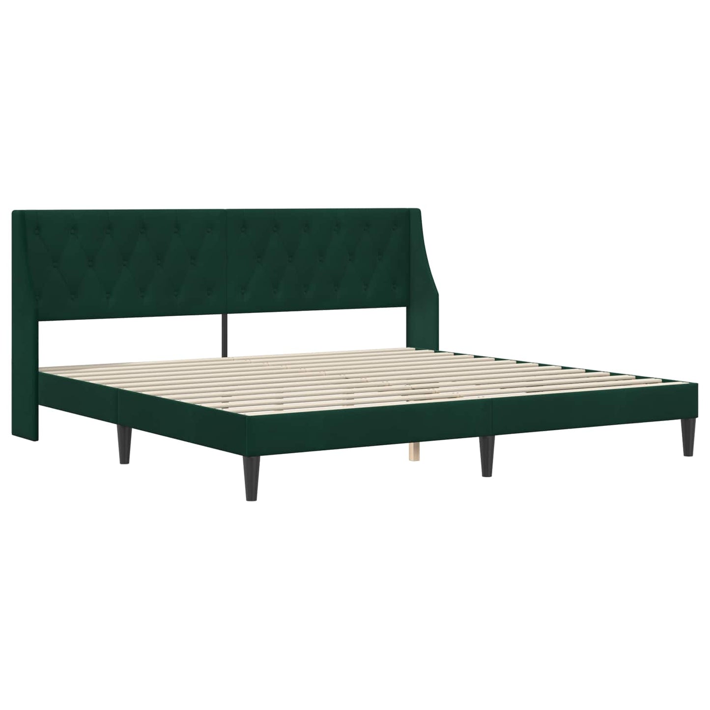 Struttura del letto Verde Scuro 180 x 200 cm Velluto