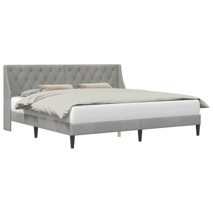 Struttura del letto Grigio chiaro 200 x 200 cm Velluto
