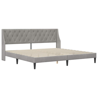 Struttura del letto Grigio chiaro 200 x 200 cm Velluto