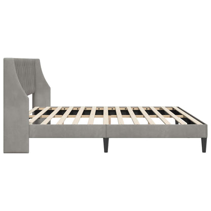 Struttura del letto Grigio chiaro 200 x 200 cm Velluto
