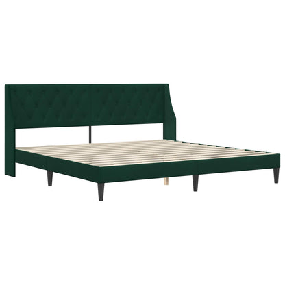 Struttura del letto Verde Scuro 200 x 200 cm Velluto