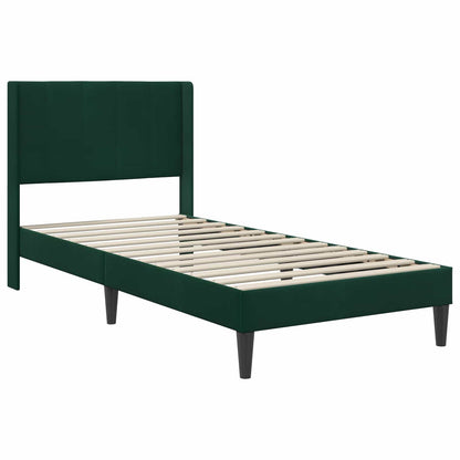 Struttura del letto Verde Scuro 80 x 200 cm Velluto