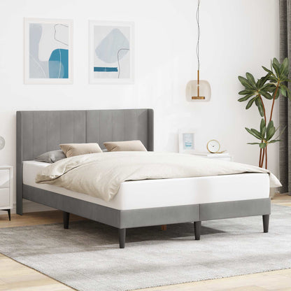 Struttura del letto Grigio chiaro 120 x 190 cm Velluto