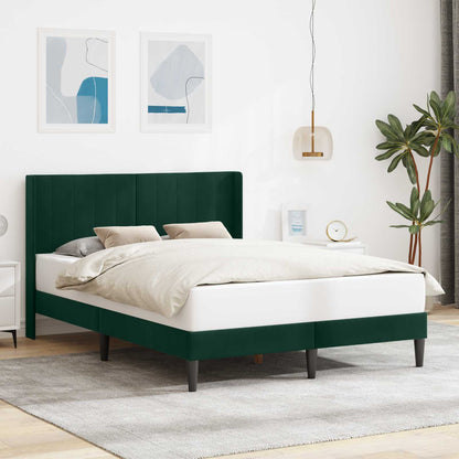Struttura del letto Verde Scuro 140 x 200 cm Velluto