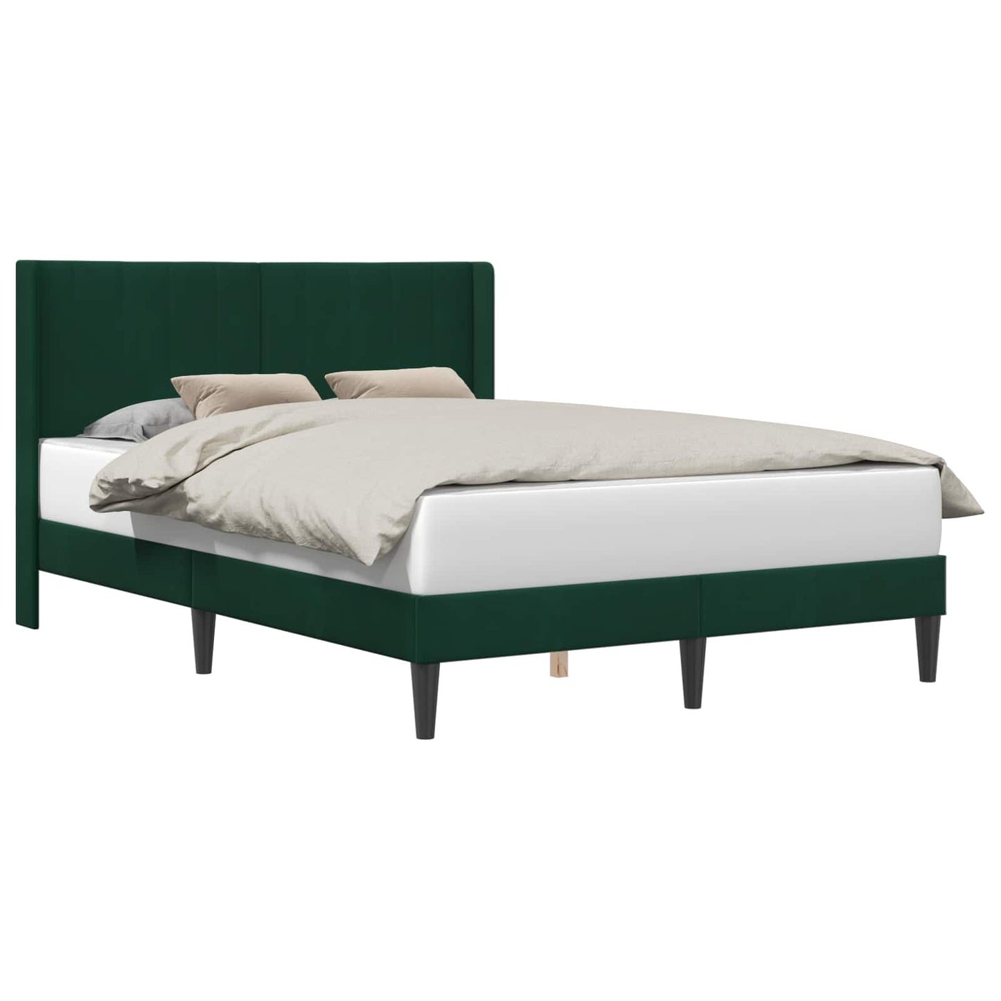 Struttura del letto Verde Scuro 140 x 200 cm Velluto