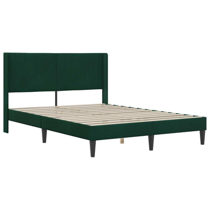 Struttura del letto Verde Scuro 140 x 200 cm Velluto