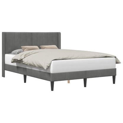 Struttura del letto Grigio scuro 160 x 200 cm Velluto