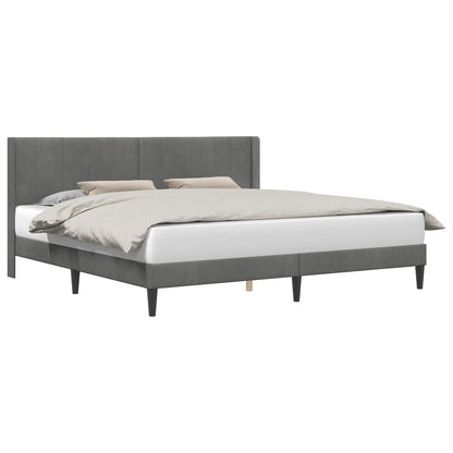 Struttura del letto Grigio scuro 180 x 200 cm Velluto