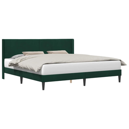 Struttura del letto Verde Scuro 180 x 200 cm Velluto