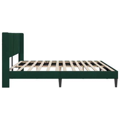 Struttura del letto Verde Scuro 180 x 200 cm Velluto