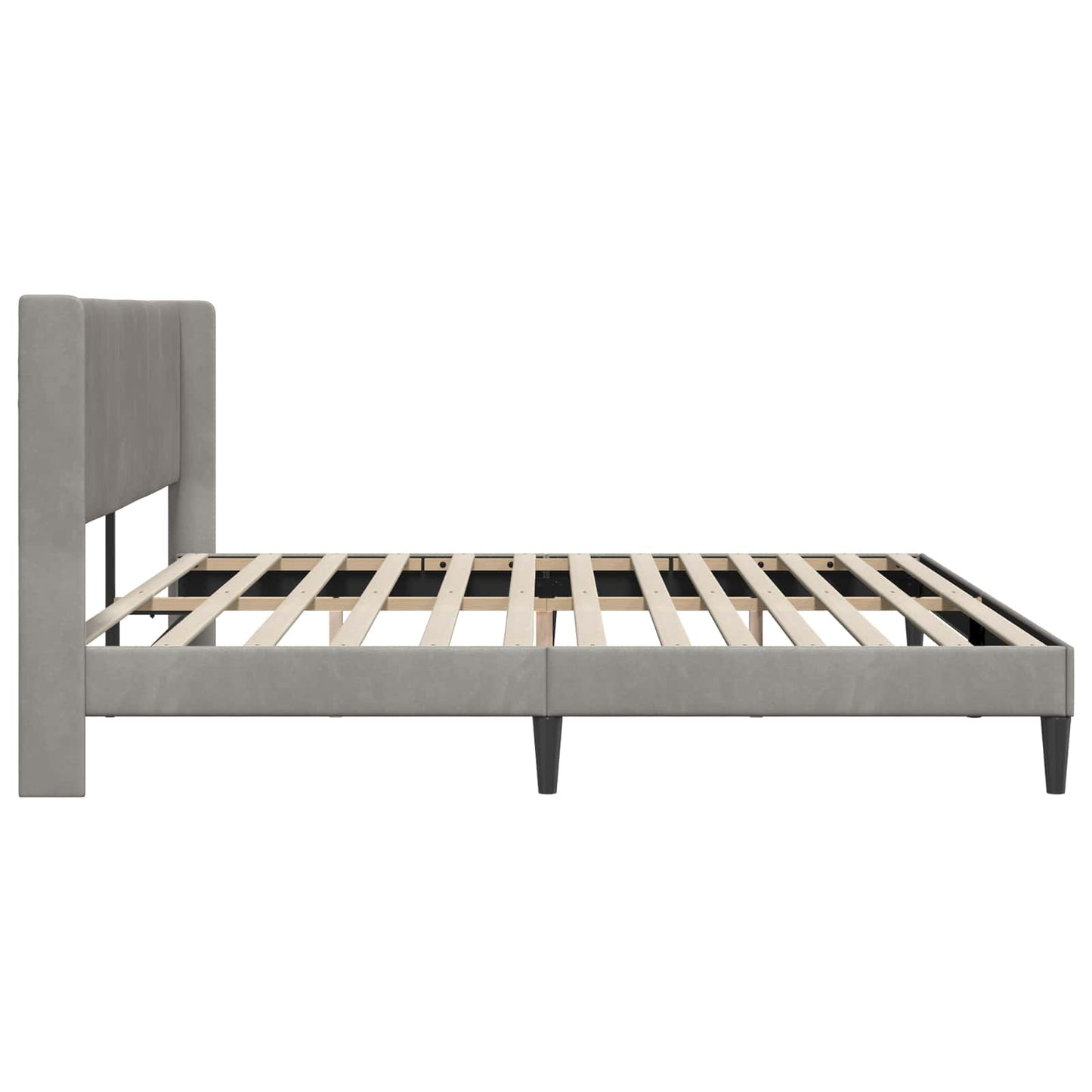 Struttura del letto Grigio chiaro 200 x 200 cm Velluto