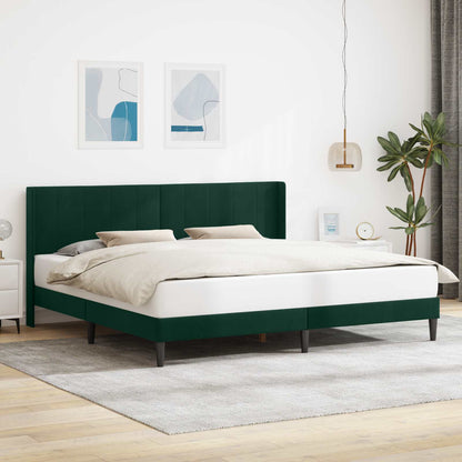 Struttura del letto Verde Scuro 200 x 200 cm Velluto