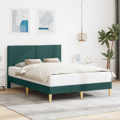 Struttura del letto Verde Scuro 120 x 190 cm Tessuto
