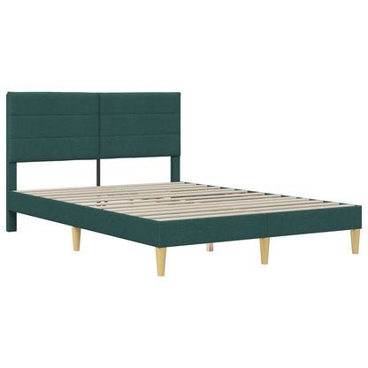 Struttura del letto Verde Scuro 140 x 190 cm Tessuto