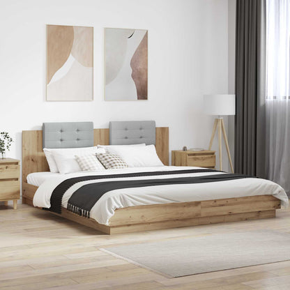 Struttura letto con testata Rovere artigianale 200 x 200 cm