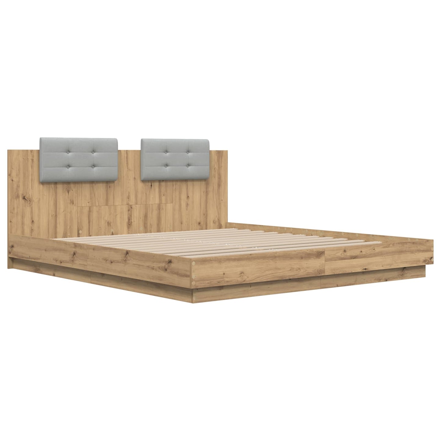 Struttura letto con testata Rovere artigianale 200 x 200 cm