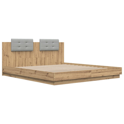 Struttura letto con testata Rovere artigianale 200 x 200 cm