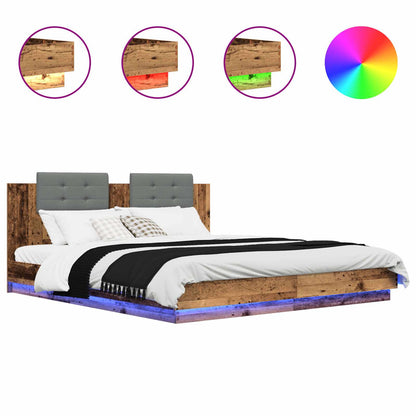 Struttura letto con testata Legno vecchio 180 x 200 cm
