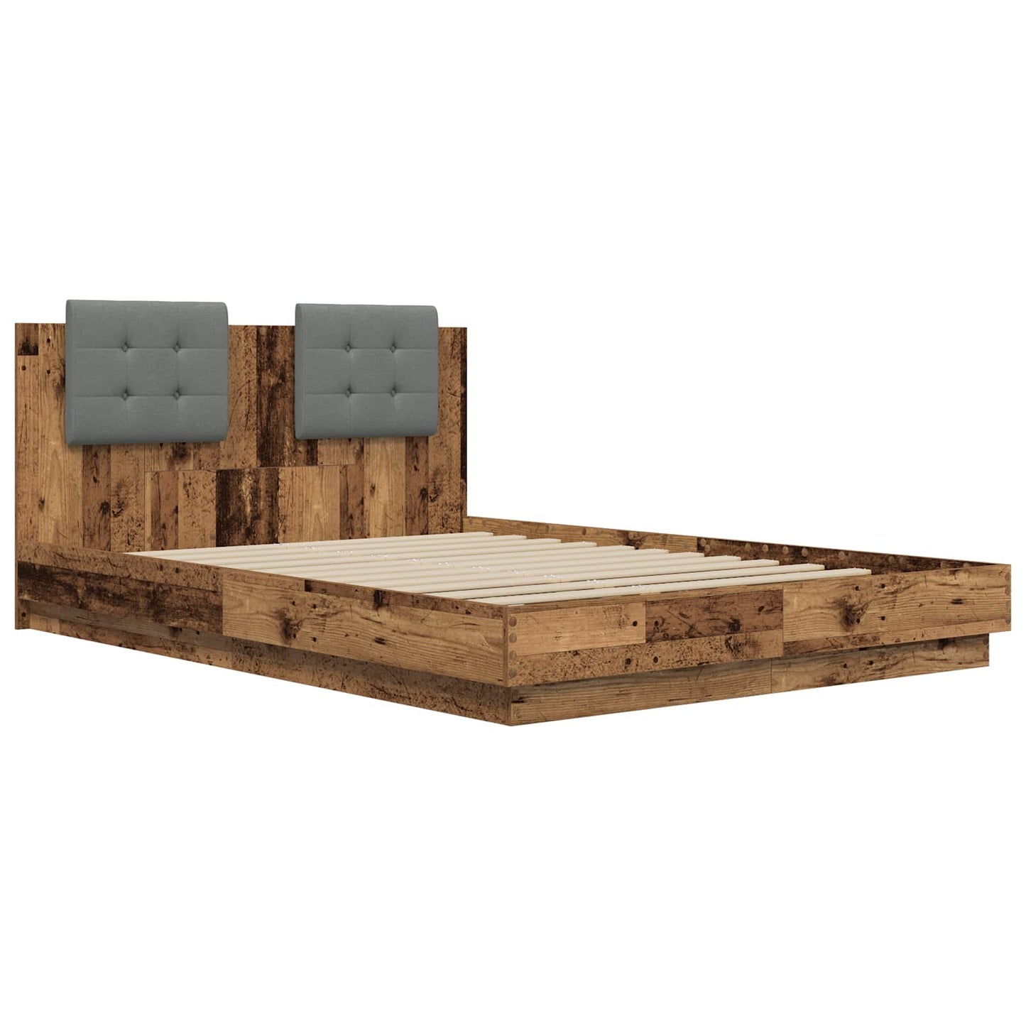 Struttura letto con testata Legno vecchio 140 x 200 cm