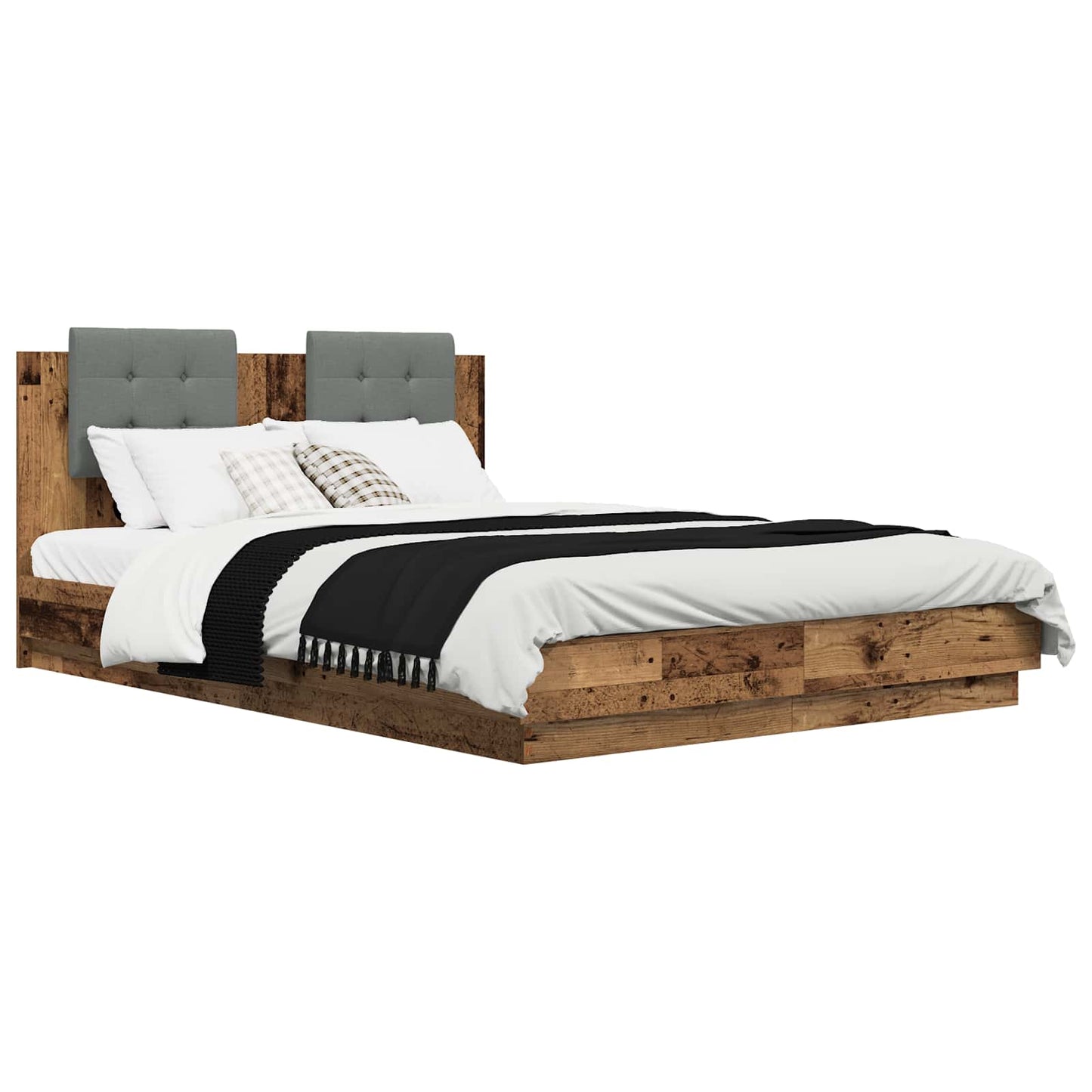 Struttura letto con testata Legno vecchio 140 x 200 cm