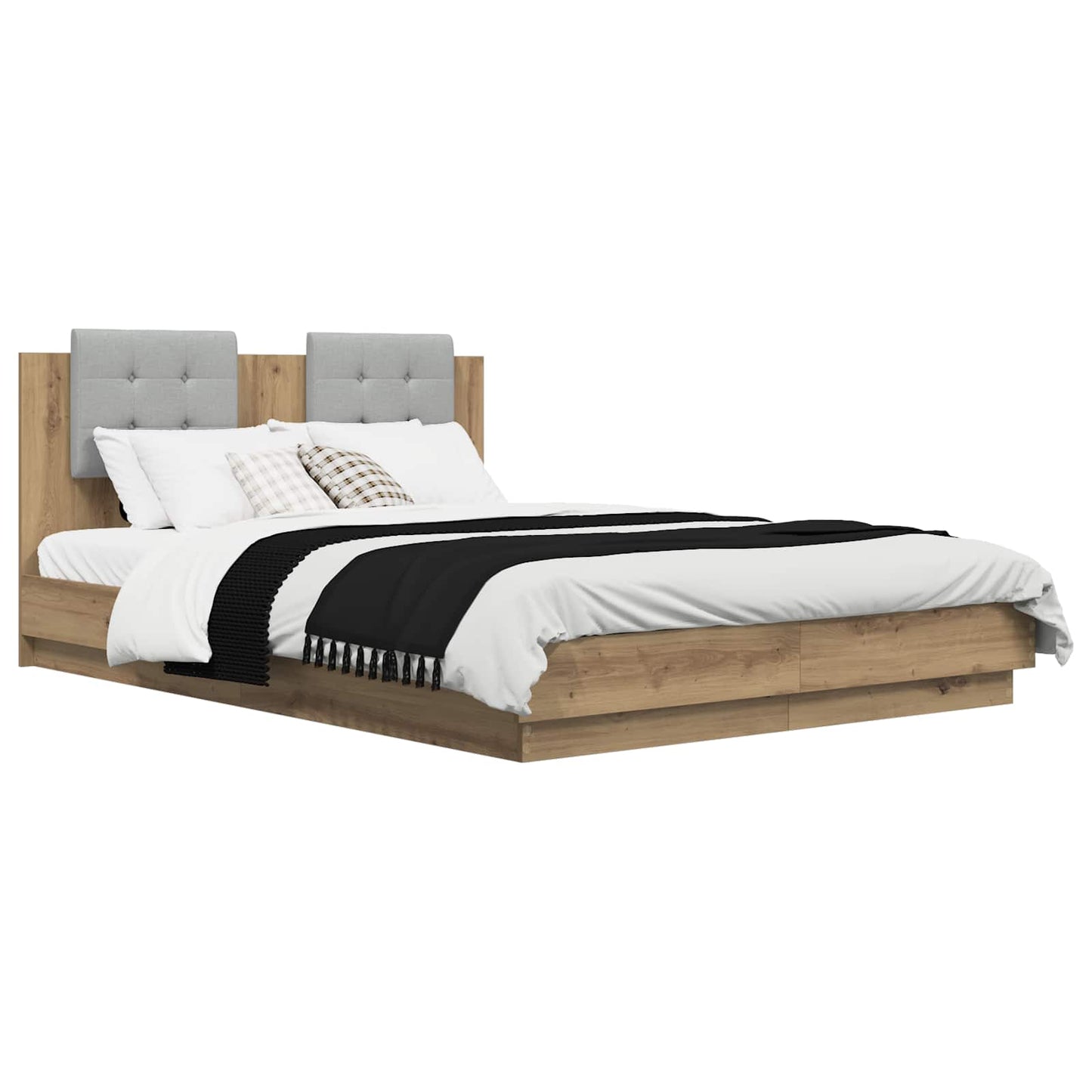 Struttura letto con testata Rovere artigianale 140 x 200 cm