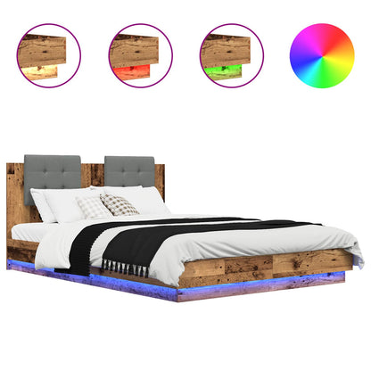 Struttura letto con testata Legno vecchio 120 x 200 cm