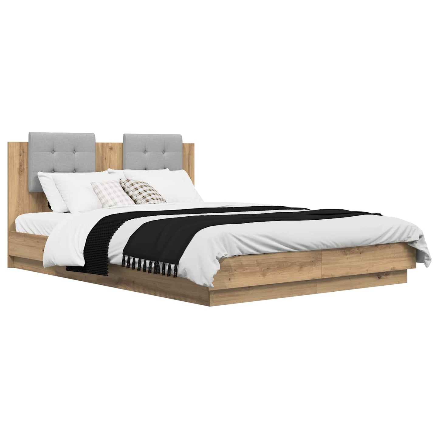 Struttura letto con testata Rovere artigianale 120 x 200 cm