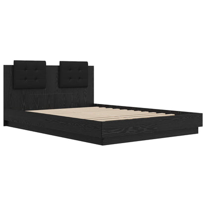 Struttura letto con testata Rovere Nero 120 x 200 cm