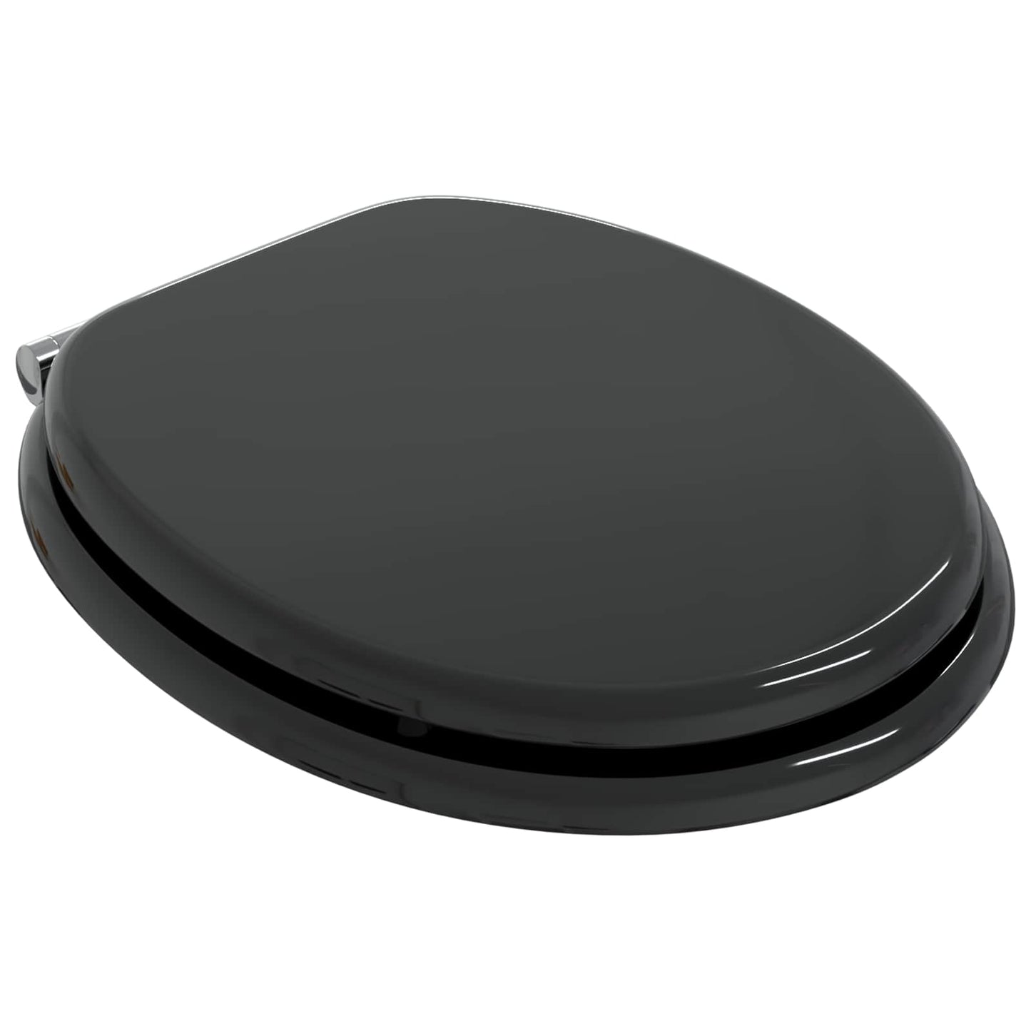 Sedile per toilette con chiusura morbida 2 pcs Nero 44 x 38 cm