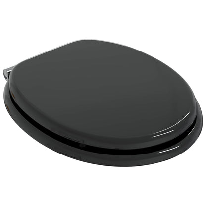 Sedile per toilette con chiusura morbida 2 pcs Nero 44 x 38 cm