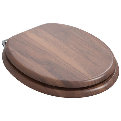 Sedile per toilette con chiusura morbida 2 pcs Marrone