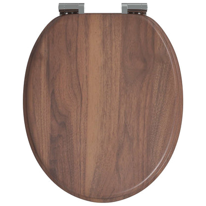 Sedile per toilette con chiusura morbida 2 pcs Marrone